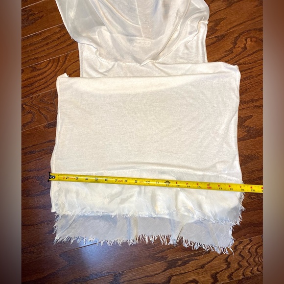 Silk White Blouse with Layered Hem made in Italy - Picture 13 of 13